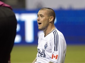 VANCOUVER, CANADA - APRIL 18: during the second half of MLS Soccer on April 18, 2012 at B.C. Place in Vancouver, British Columbia, Canada.  (Photo by Rich Lam/Getty Images) *** Local Caption ***