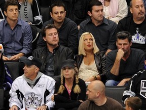 Tony Gallagher might argue that the Kings let down their guard in Game 4, but we find it exciting. You know, the possibility that the series could return to the Staples Center for Game 6. Then we can be treated to such A-list celeb appearances as Tori Spelling and her husband Dean McDermott. Congrats to the gorgeous couple on the impending arrival of their fourth child.