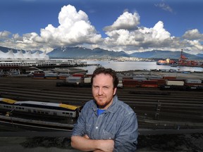 Ben West of Western Canada Wilderness Committee is among the people who oppose Kinder Morgan's plans to expand its pipeline from Alberta to Burnaby that would increase tanker traffic in Vancouver Harbour. (Steve Bosch/PNG FILES)