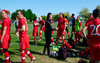 The Canadian national women's soccer team and coach John Herdman at Richmond's Hugh Boyd park before Thursday match with Fusion FC