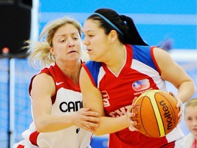 Canada's Teresa Gabriele (left) versus Chile in 2010. (Ric Ernst, PNG)