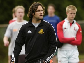 Carson Graham coach Tom Larisch has his Eagles a win away from winning the BC Triple A rugby title Saturday in Abbotsford. (PNG photo by Jason Payne)