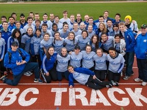 The UBC men's and women's track and field team made its mark this weekend at the NAIA championships. (Geoff Lister, UBC athletics)