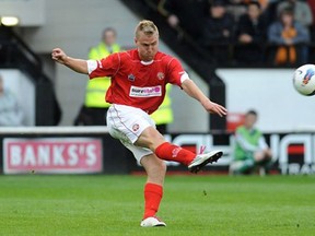 Anton Peterlin in action for Walsall against Wolves (Tim Thursfield/Express&Star)