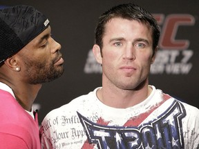 UFC middleweight champion Anderson Silva (left) defends his belt against Chael Sonnen on July 7 at UFC 148 in one of the most anticipated rematches of all time.