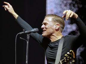 MONTREAL, QUE.: APRIL 17, 2012 -- Bryan Adams in concert at the Bell Centre in Montreal, Tuesday April 17, 2012.         (John Mahoney/THE GAZETTE)