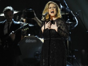 Adele's "Rolling in the Deep," the highest selling digital song by a female artist in the U.S., is one of 86 songs included on a playlist believed to be a leaked soundtrack for the London 2012 Olympics opening ceremonies. (FILE PHOTO)