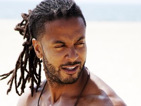 Brandon Jay McLaren on the beach