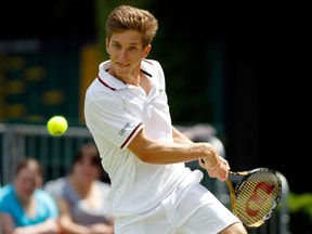 File photo of Filip Peliwo, taken earlier in the week at Wimbledon. Getty Images.
