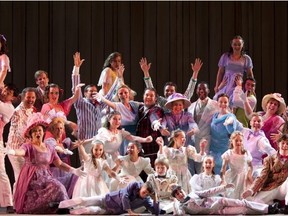 Cast shot from Theatre Under the Stars' production of The Music Man, one of the many musicals performing in Vancouver this month.