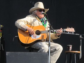 Folk music icon Ramblin' Jack Elliott played the main stage on Sunday evening at the Vancouver Folk Music Festival
