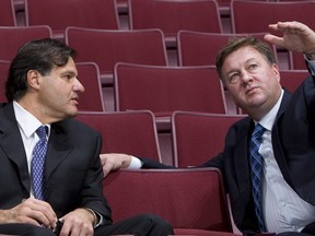 Canucks owner Francesco Aquilini and general manger Mike Gillis know the sky is not the limit in hopes of attracting free-agent forward Shane Doan to Vancouver. (Getty Images/via National Hockey League).