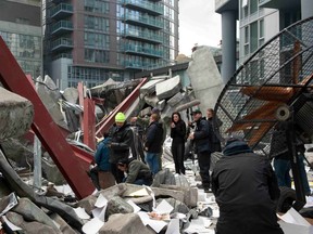 Continuum's cast and crew amid some set-dec chaos for first season filming.