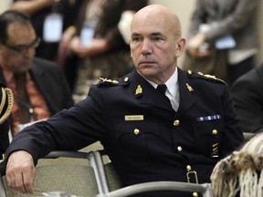 RCMP Commissioner Bob Paulson, here waiting to speak at the Assembly of First Nations National Justice Forum in Vancouver in February, has supporters and detractors for his response to a letter of complaint by Staff-Sgt. Tim Chad. (Nick Procaylo/PNG FILES)