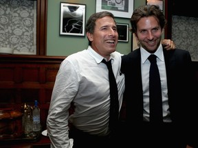 David O Russell and Bradley Cooper at Grey Goose party for Silver Linings Playbook at Soho House Toronto. Credit: Chris Opalla
