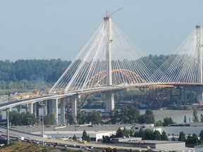 Eastbound vehicles will be able to use the new Port Mann Bridge beginning Sept. 18 but not to many are like happy about the tolls on the new structure. (Ric Ernst/PNG FILES)