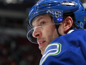 Centre Andrew Ebbett has shown enough resiliency and resolve after an injury-plagued season with the Vancouver Canucks to warrant a roster spot once the lockout ends. (Jeff Vinnick photo Getty Images via National Hockey League).