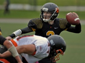 West Vancouver quarterback Johnny Franklin had a peformance for the ages Friday at Mercer Stadium in a win over host New Westminster. (PNG photo)