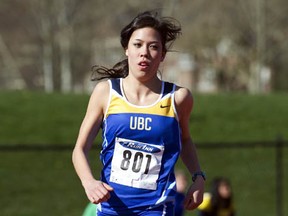 'Birds harrier Maria Bernard part of UBC's fastest-ever cross-country trio on Saturday at Santa Clara's Bronco Invite (Richard Lam, UBC athletics)