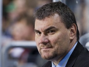 UBC Thunderbirds' head coach Milan Dragicevic during Wednesday's Bieksa's Buddies charity game at the Doug Mitchell Sports Centre. (Bob Frid, UBC athletics)