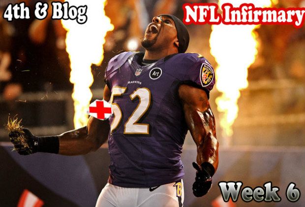 Ray Lewis injury sits atop the week 6 NFL infirmary report