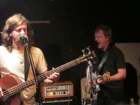 Barry Higginson (front) and Sean Maxey of veteran indie-rock band The Doers played a reunion show at Little Mountain Gallery Saturday, Sept. 29