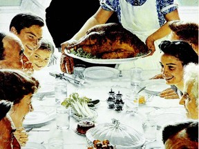 Norman Rockwell’s famous painting, Freedom From Want, entirely fails to capture the reality of a Clark family Thanksgiving.