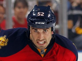 Vancouver Canucks defenceman Jason Garrison believes he's finally getting over chronic groin problems and will be ready for the NHL season once the lockout ends. (Getty Images via National Hockey League).