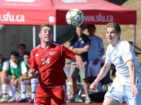 SFU's John Hodnett tallied one of the goals Sunday as the SFU Clan closed out its GNAC regular season with a 3-0 win over visiting Western Washington. (Photo rights protected)