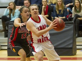 Katie Lowen (right) of the Clan has made a strong preseason showing. (Ron Hole, SFU athletics)