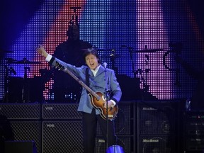 Paul McCartney performs at Vancouver's B.C. Place Stadium on Nov. 25