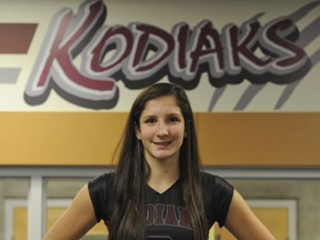 Alessandra Gentile of Port Moody's Heritage Woods Kodiaks was picked The Province's girls high school volleyball Player of the Year. (Jason Payne, PNG)