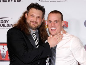 LAS VEGAS, NV - NOVEMBER 30: Mixed martial artist Roy Nelson and wrestler Ricky Lundell arrive at the Fighters Only World Mixed Martial Arts Awards 2011 at the Palms Casino Resort November 30, 2011 in Las Vegas, Nevada. (Photo by Ethan Miller/Getty Images)
