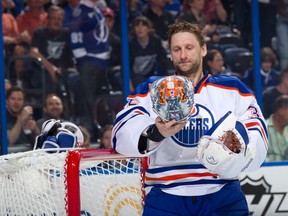 Nikolai Khabibulin is one of the last NHL goalies with a truly signature mask. (Getty Images)