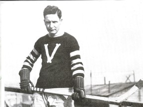 Frank Patrick sports the Vancouver Millionaires uniform in 1913.