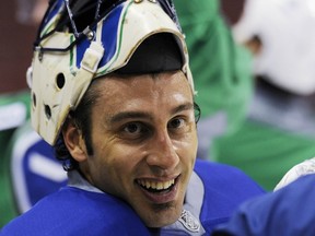 Canucks goalie Roberto Luongo skates at an open practice at Rogers Arena in Vancouver on  Sunday, Jan. 13. (Stuart Davis/PNG)
