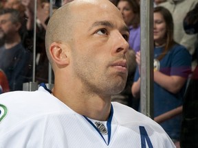 For Manny Malhotra, his effectiveness with a contract expiring after the 48-game NHL season will determine his future in the game. (Getty Images via National Hockey League).