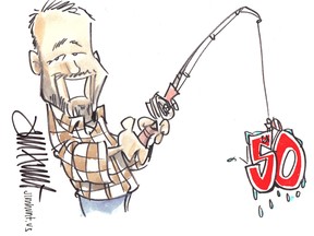 Paul's 50th Jim Hunt cartoon