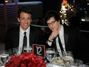 Seth Meyers (l) and Andy Samberg attend Time's 100 most influential people in the world gala at Lincoln Center on May 4, 2010 in New York City.  Images for Time Inc)