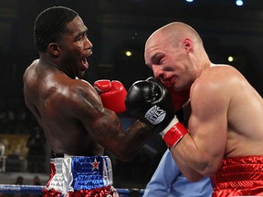 Adrien Broner lands one of many vicious uppercuts on Gavin Rees Saturday night at Boardwalk Hall. Photo: Ed Mulholland