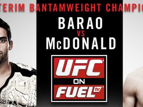 Renan Barao and Michael McDonald square off for the interim UFC bantamweight title in Saturday's main event on Rogers Sportsnet.