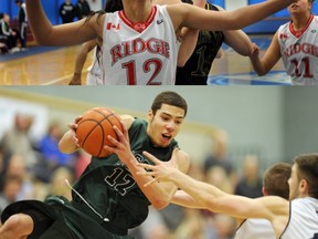 Maple Ridge's Kolbie Orum (top left) and Argyle's Robyn Aulin-Haynes, along with Walnut Grove Jadon Cohee (bottom) are three of BC's shining stars with a lot of Langley on their minds. (PNG photos)