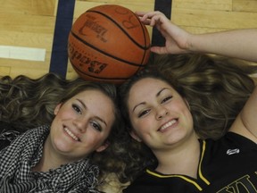 Jensyn (left) and Robyn Aulin-Haynes are the twin sisters who help make up the fabric of Argyle Pipers senior girls basketball. (Jason Payne PNG)