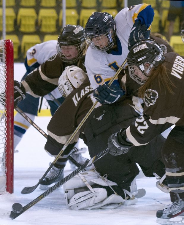 A blue-and-gold roll: UBC women's hockey sweeps Bisosns, men stave off ...