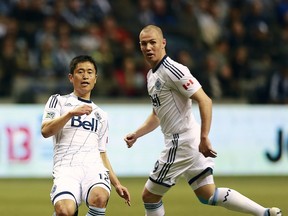 Whitecaps forward Kenny Miller (right) scored his first goal of the 2013 MLS season on Saturday. (Getty Images)