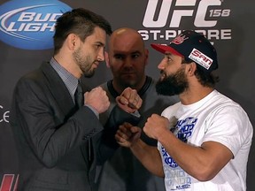 A welterweight showdown between Carlos Condit and Johny Hendricks is one of the 10 other fights taking place Saturday night at UFC 158 in Montreal.