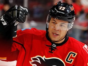 Jarome Iginla had some of his finest moments in Vancouver, including an epic 2004 playoff series and 2010 Winter Olympics assist on Sidney Crosby's golden goal. (Getty Images via National Hockey League).