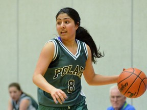 Prince George Polars' senior guard Mavia Nijjer was a scoring machine at the provincial Triple A championships. (Photo -- submitted)