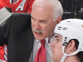 You can count on one hand the games this season where Joel Quenneville was not happy with his club's effort. Monday was one of them. (Getty Images via National Hockey League).