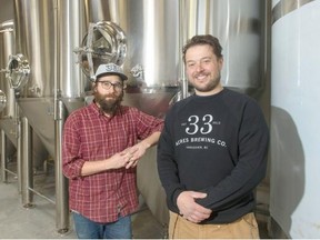 Owner Josh Michnik and brewer Dave Varga of 33 Acres Brewing Company.